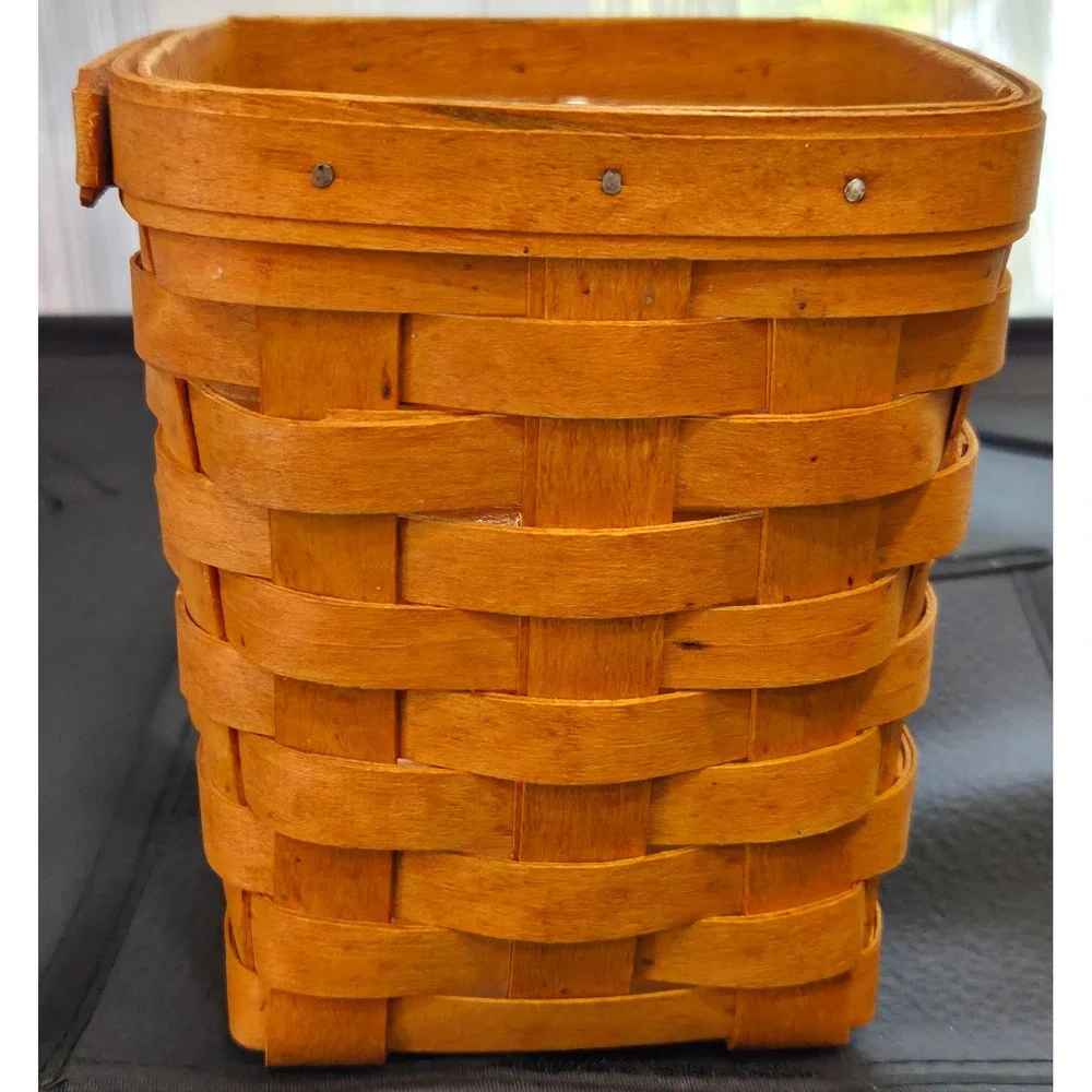 Longaberger 1995 Handwoven Basket Plastic Protector Vintage Retired Cottage Core